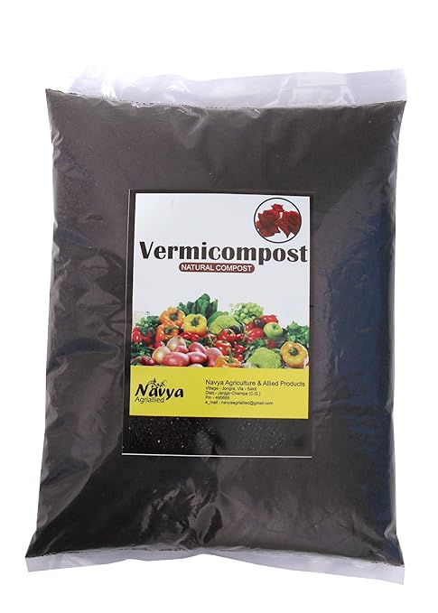 Navya Agriallied Vermicompost/Worm Casting/Worm Humas for Home Garden - 5 Kg