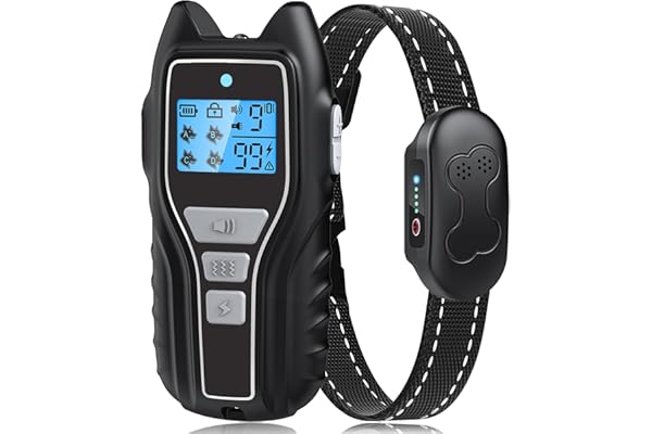 Dog Training Collar with Remote, Waterproof IPX7 E Collar for Dogs, Beep and Vibration Modes, Safe and Humane Training, 2000FT Range, Rechargeable, Fits Small Medium Large Dogs 15–120 lbs (Black)