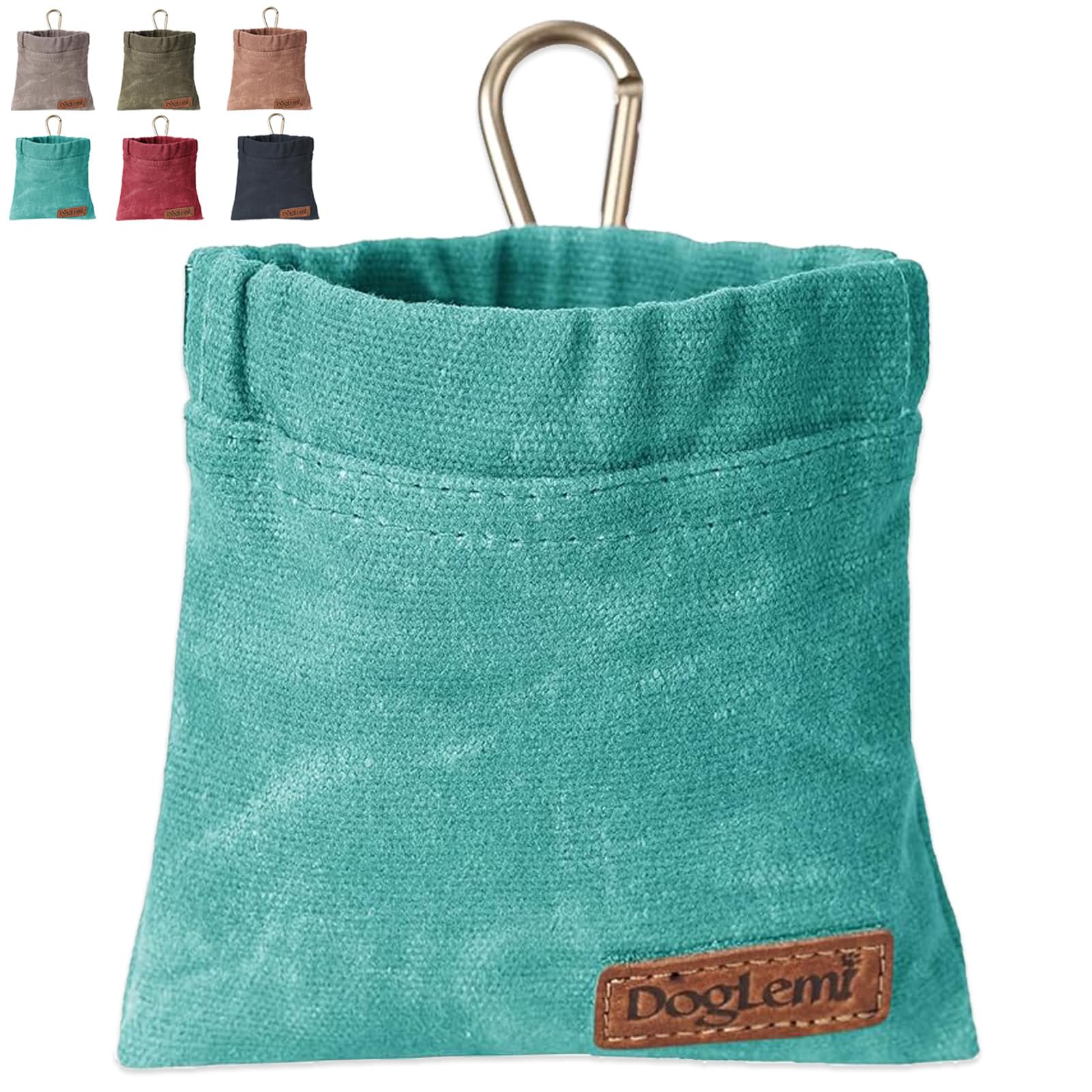 Duuclume Dog Treat Bag, Puppy Dog Training Pouch Hands-Free Training Dog Treat Pouch, Includes Carabiner, for Pet Puppy Travel or Outdoor Use (Peacock Blue)