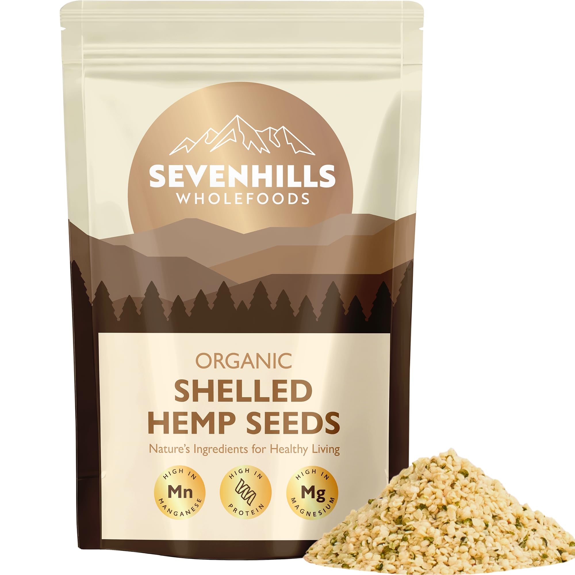 Sevenhills Wholefoods Organic Shelled Hemp Seeds, European 1kg