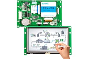SCBRHMI 4.3 Inch HMI Color TFT LCD Display Module with Touch Screen + Controller Board + Program for Instrument or Arduino(4.3 Inch, YTVI043WT-01)