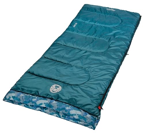 Coleman Kids 45°F Sleeping Bag for Children up to 5ft 5in Tall, Lightweight  Warm Sleep Sack for Indoor/Outdo