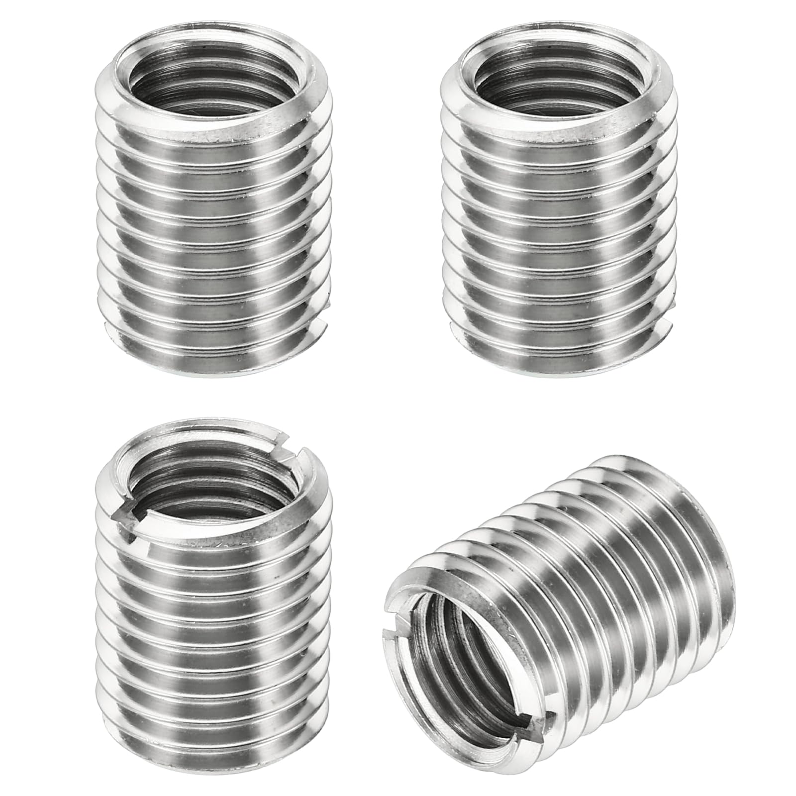 PATIKIL Thread Adapters Sleeve Reducing Nut, 4 Pcs M20x2.5 Male to M16x2 Female Repairing Insert Nut Screw Reducer Stainless Steel Fastener 25mm — image 1