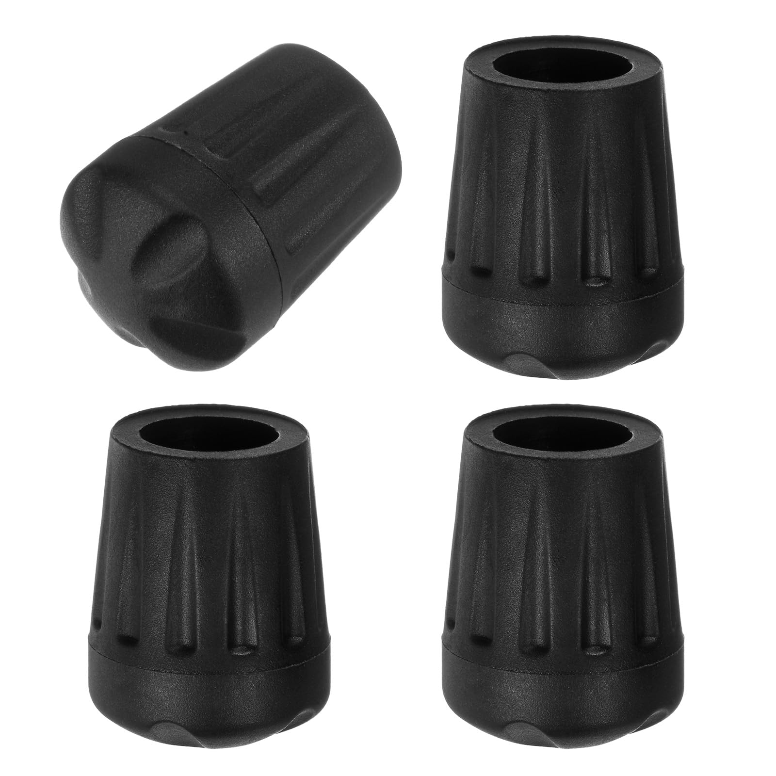 M METERXITY 4-Pack Anti-Slip Camping Chair Foot, 14mm Folding Camp Chair Replacement Feet for Folding Chair Stool/Fishing/Hiking Outdoor/Camping/Picnic/Uneven Floor [Black]