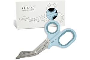 PYRSIVA Trauma Shears – 7.5" Titanium-Coated Stainless Steel Bandage Scissors for Nurses, EMTs & Doctors | Professional Medical Shears for First Responders & Wound Care