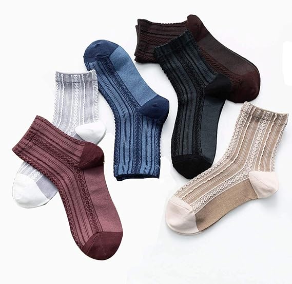 Amazon レディース シースルー ソックス 靴下 レースソックス レディース おしゃれ 可愛い 5足セット 22 25cm ソックス 通販