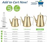 Stainless Steel Teapot 1.8L Hammered Gold Infuser 6-8 Cups view 5
