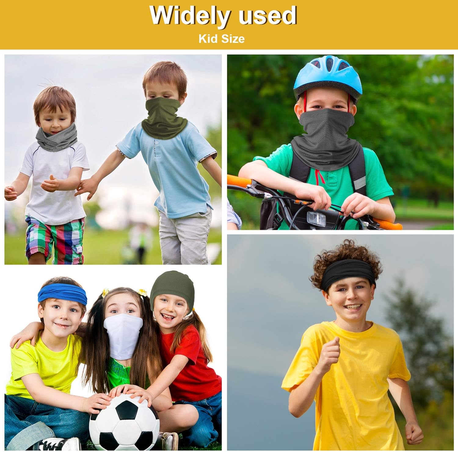 6 Pieces Summer Face Cover UV Protection Neck Gaiter Scarf Sunscreen Breathable Bandana (Adult Size): Clothing