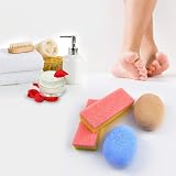 SALVMARY Foot Pumice Stone Set 2pc Glass Callus Remover 2pc Sponge Pedicure view 6