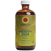 Tropic Isle Living Jamaican Black Castor Oil 8oz | Rich in Vitamin E, Omega Fatty Acids & Minerals | For Hair Growth Oil, Skin Conditioning, Eyebrows & Eyelashes, Scalp and Nail Care