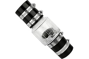 Silent Check Valve 1-1/2 Inch, Silent Check Valve with Spring-Loaded Flapper, Buna-N Couplings & Stainless Steel Clamps for S