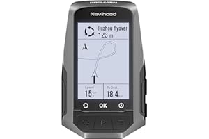 MEILAN Navihood L1 GPS Bike Computer, Navigation Bicycle Computer with Offline Maps and Dynamic Road Planning, 2.6 inch LCD Cycling GPS Unit IPX7, Compatible with ANT+ Sensors/Core/Electronic Shifting