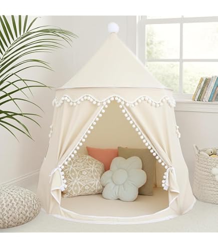 hemp tent Kids Play Tents, Breathable Cotton & Playhouse Teepee with Star Lights for Childrens and Toddlers,Suitable for Kids Room and backyart（Light Beige） : Toys & Games Tedson Motors Updates the angle kits Farbe:violett Discovery Sport