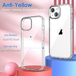 Hython for iPhone 14 Plus Case Clear, Non Yellowing