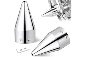 PBYMT 3.6inch Front Axle Nut Caps Fit for Harley, CNC Axle Nut Covers Compatible with Harley Davidson Touring Dyna Sportster Trike Softail Street Glide Road King Road Glide 2002-2023