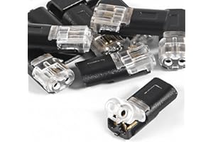 40Pcs Double-Wire Plug-in Connector Led Light Strip Connectors 2 Pin, Quick Splice Wire Wiring Connector for AWG 20-24,2 Pin 