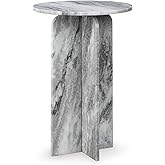 Signature Design by Ashley Keithwell Contemporary Marble Top Accent Table, Gray