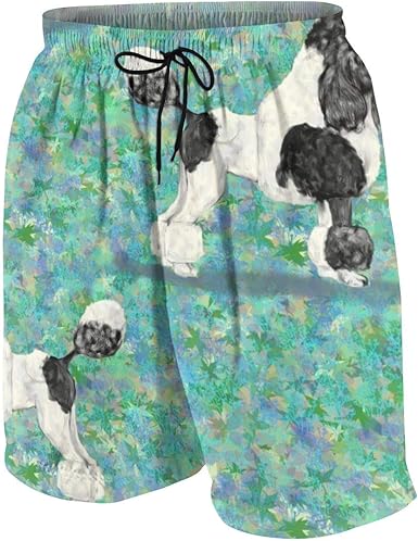 black and green swim trunks