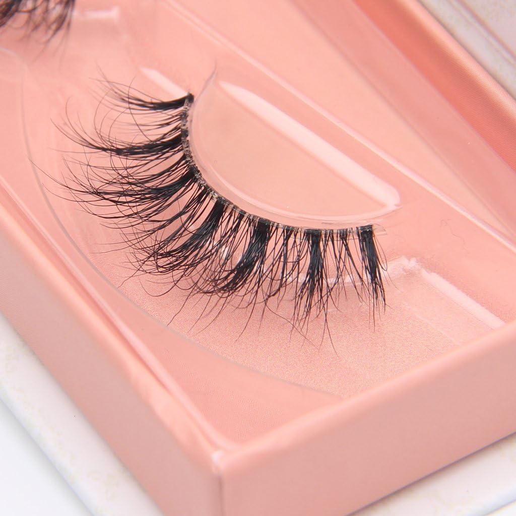 Arimika Handmade 3D Hair Fake Eyelashes -Reusable with Clear Invisible Flexible Band, Lightweight Fluffy Natural Look,Cruelty Free