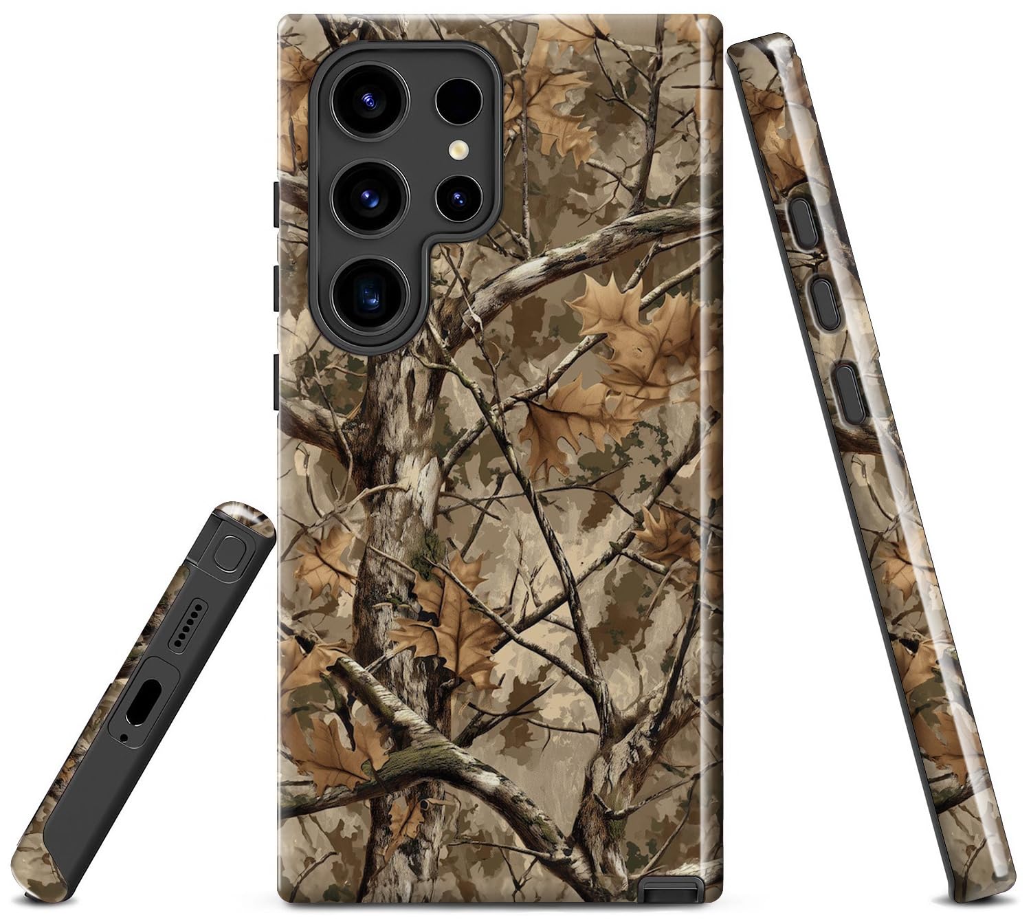 Generic Case for Samsung Galaxy S23 Ultra,Retro Camo Print Design Shockproof 2 in 1 Dual Layer for Women Men