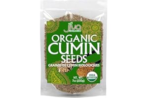 Jiva USDA Organic Cumin Seeds Whole 7oz - Packaged in Resealable Bag