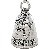 Guardian Bell Good Luck Bell w/Keyring & Black Velvet Bag | Motorcycle Bell | Lead-Free Pewter | Made in USA