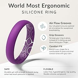 ThunderFit Women Breathable Silicone Promise Rings