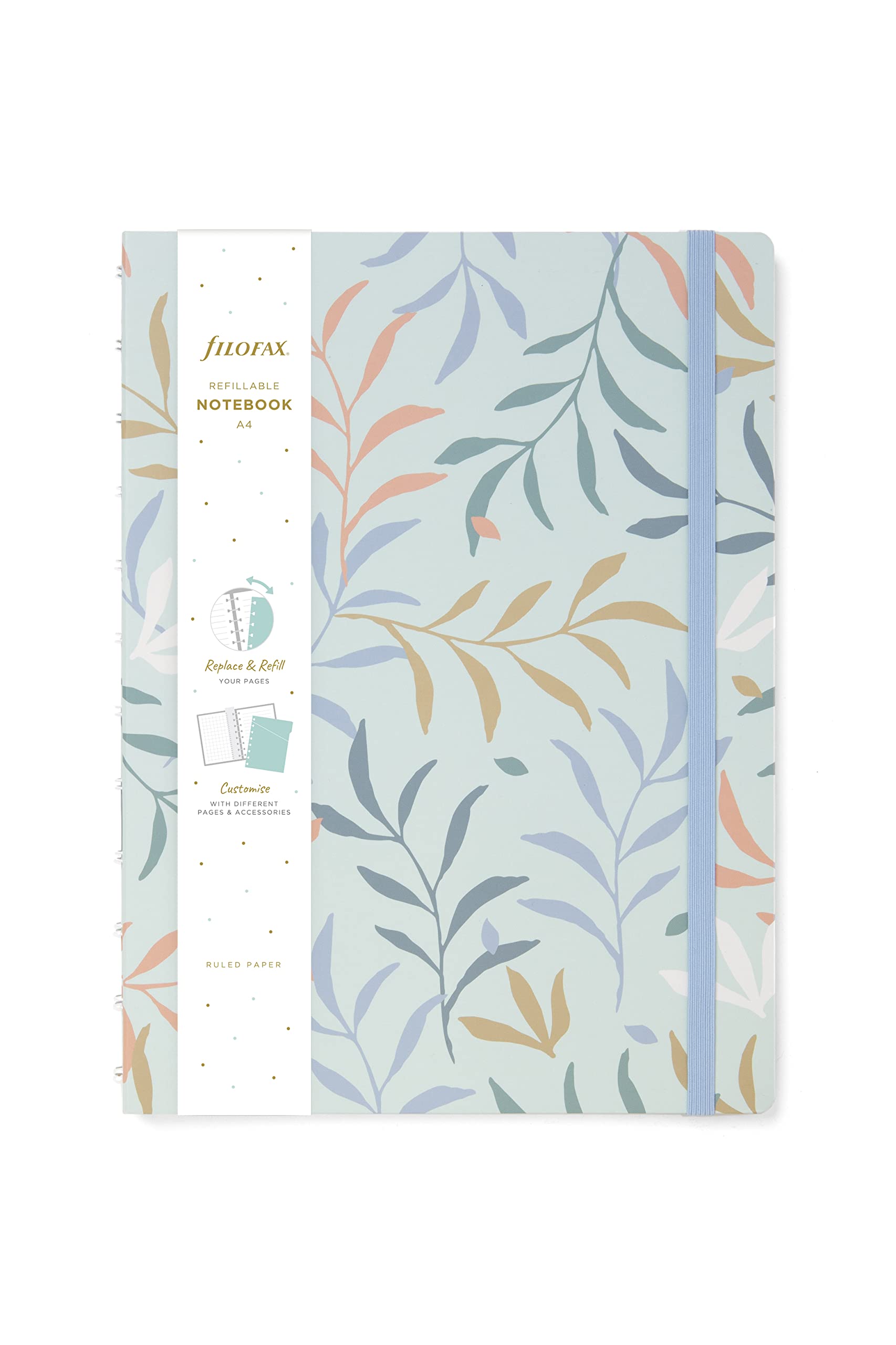 Filofax Botanical A4 Refillable Notebook - Mint