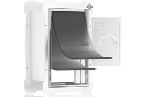 MIAOTONG Large Dog Door,Upgraded Sealing Dog Door for Wall, Double Flap Doggy Door,Steel Frame and Telescoping Tunnel Dog Doors and Cat Doors(Pets Up to 100 Lb) -Large