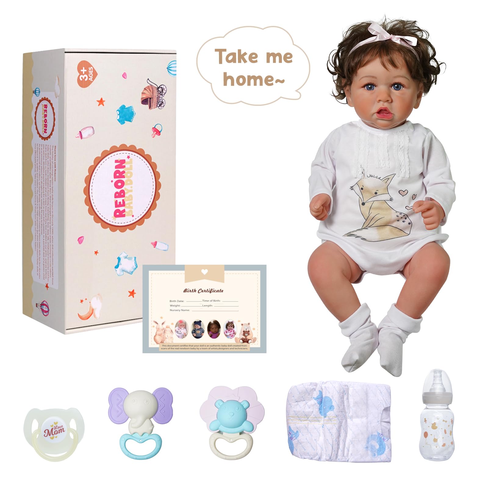 BABESIDE Baby Dolls Girl – 20 Inch Lifelike Handmade Silicone Baby Doll, Real Life Baby Doll with Accessories, Gift for Girls Age 3+ Pretend Play & Collection