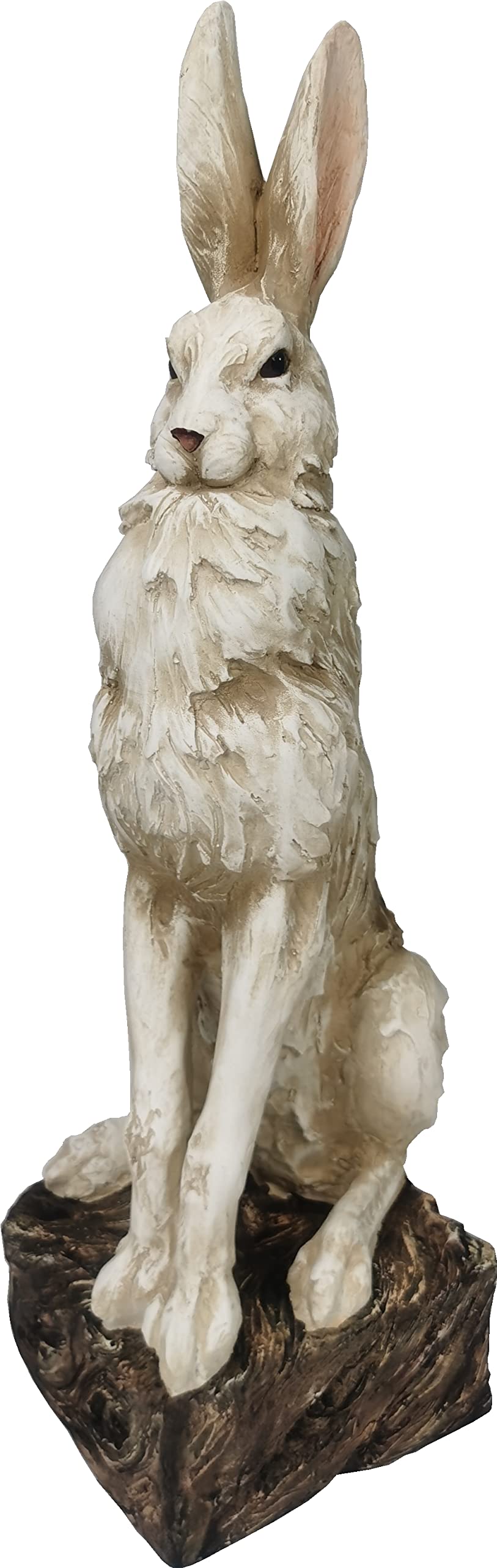 Photo 1 of LANDCHY Large Size Noble Sitting Rabbit Bunny Realistic Rabbit Happy Easter Bunny Magnesium Oxide Stone Sculpture Decorations for Indoor Outdoor Garden Statue 30'' High