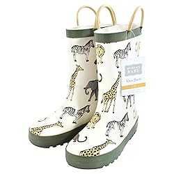 Hudson Baby Kids Rain Boots, Wild Safari, 5 US