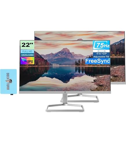 Amazon.com: HP M22f 21.5 Inch Full HD 1080p Monitor 75Hz Refresh