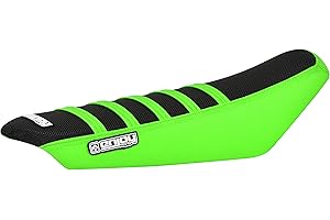 Enjoy Mfg Ribbed Seat Cover - Compatible Fit for Talaria Sting E-Bike Electric Motorcycle #362 (Flo Green & Black w/Flo Green Ribs)
