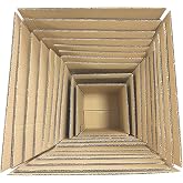XiyaxiVici 10 PCS Square Prank Gift Box Surprise Boxes in a Box Nesting Carton Funny Gag Gift for Wedding Birthday Anniversaries Wrapping Present or Decor Assorted Sizes (3.15-6.7 Inch)