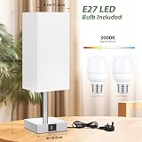 Aooshine Bedside Lamps Set of 2 with USB-C and USB-A Ports, 3-Way Dimmable view 4