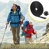 YHQZ 5m Adjustable Cable Straps with 25 Buckles Hook Loop Black view 5