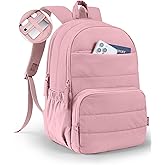 Uselike Travel Backpack for Women, 15.6 Inch Laptop Backpack, Quilted College Bookbag, Cute Work Backpacks, Water Resistant
