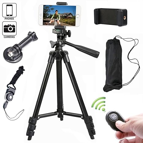 Portátil Trípode Cámara Reflex iPhone Trípode con Teléfono Soporte ...