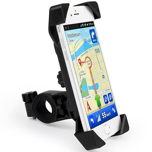 Forfar Soporte de Móvil de Bicicleta Moto, 4 Esquina de Silicona Antideslizante Soporte GPS de Bicicleta y Moto, Universal Soporte de Smartphone a Manillar de Bici y Moto, para iPhone 6 6S Plus, 5, 5S, Samsung Galaxy S5 S4 S3, Note 3, Note 4, Note 5 y cualquier teléfono movil dispositivo GPS