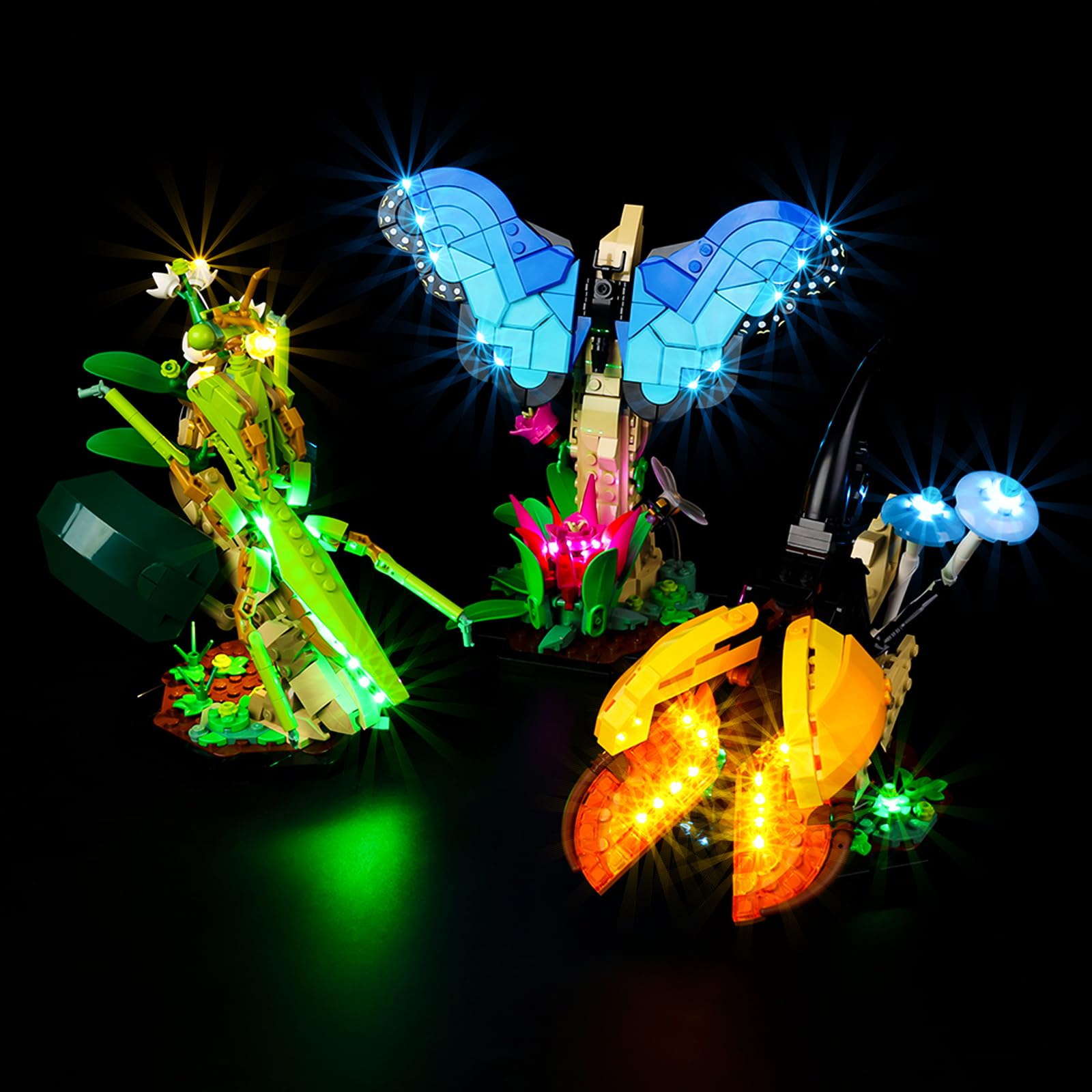 Kyglaring LED Light Kit for Lego Ideas the Insect Collection Building Set，The Lighting Set Compatible with Lego 21342-Chinese Mantis Display Models; Ideal for Home and Nature Décor(Classic Version)