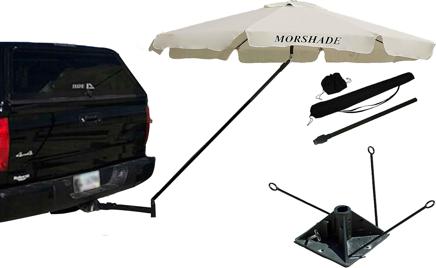 Morshade 360 Best Wind Resistant 9’ Beach Umbrella with Sand Anchor and