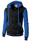 H2H Mens Varsity Jacket Organic Cotton Lightweight