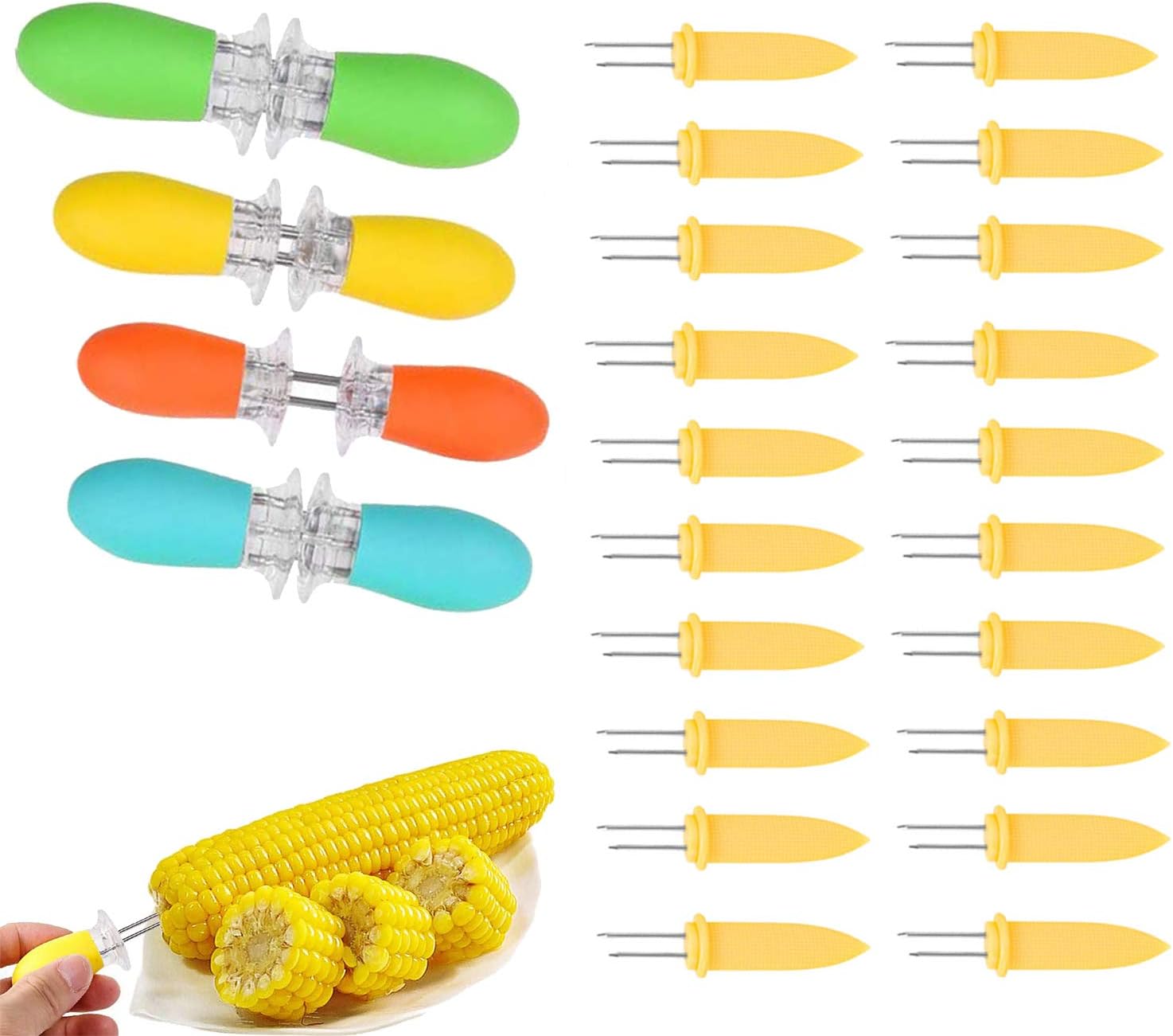 APPVIP Corn Holders, Funny Stainless Steel Corn Holders