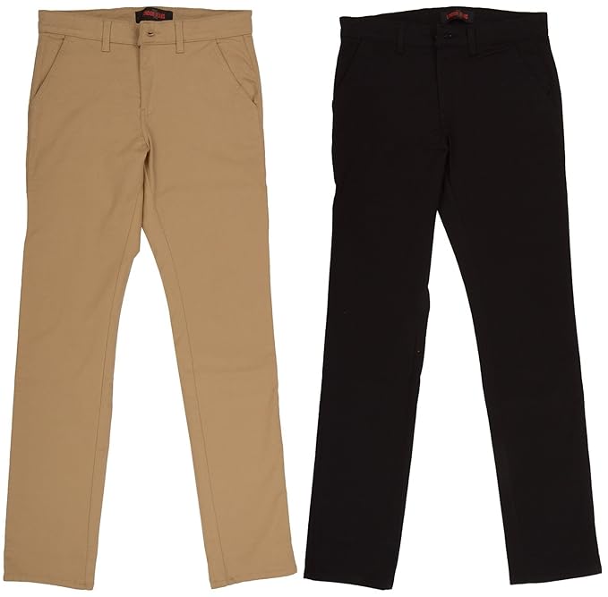 London Jeans Co. DNMX Men's Slim Fit Chinos Pack of 2 (LJRVNDKB1