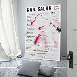 JBBGO Nail Salon Beauty Salon Canvas Wall Art