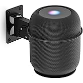 Yibracki Adjustable Speaker Mounts for Homepod 2 Wall Mounting Bracket & Homepod 2nd Mount - Speaker Mount for Homepod 2nd Gen Shelf, Black