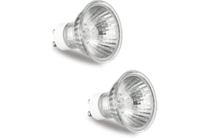 GODONLIF GU10 Halogen Bulb 120V 50W Halogen Light Bulbs for Candle Warmer Lamp, GU10+C, MR16 with Glass Cover, 2700K Warm White, Dimmable, Pack of 2