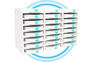 DPG-THE DIAMOND PAINTING GROUP Numbered Bead Storage Kit for Diamond Painting | Craft Storage Trays | 3D Diamond Accessory Drill Storage | Ideal Diamond Art Tool (Unit + 24 Trays (Inserts 1-24))