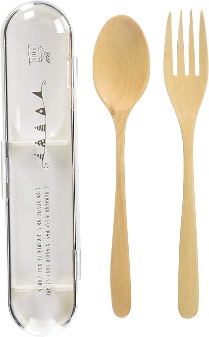 Amazon Co Jp Paris 木製カトラリーセット ホワイト ホーム キッチン